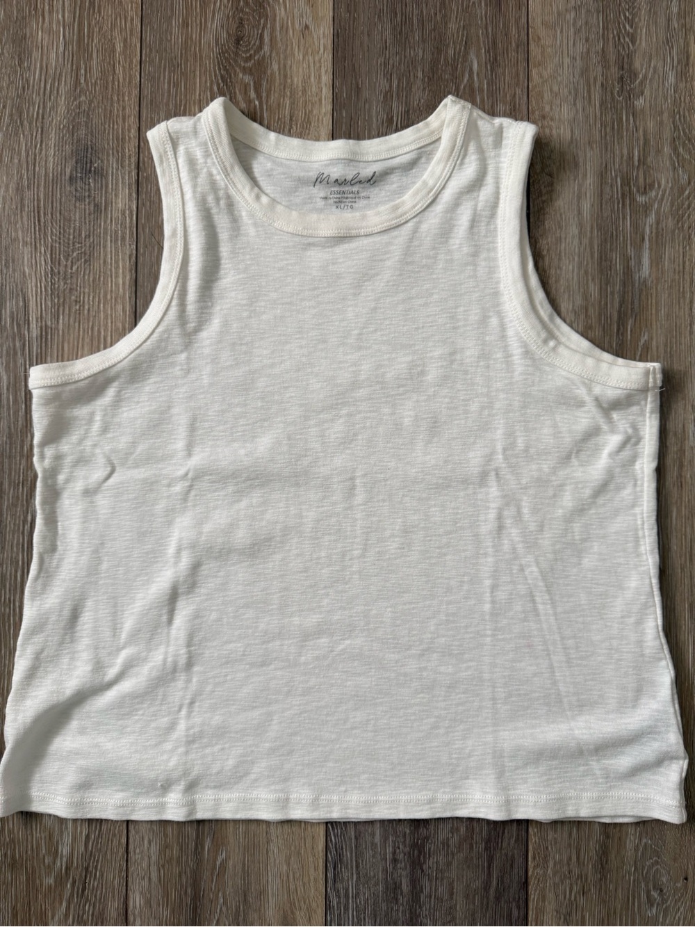 Marked Essentials Cream Tank Top - Sleeveless Women's Top